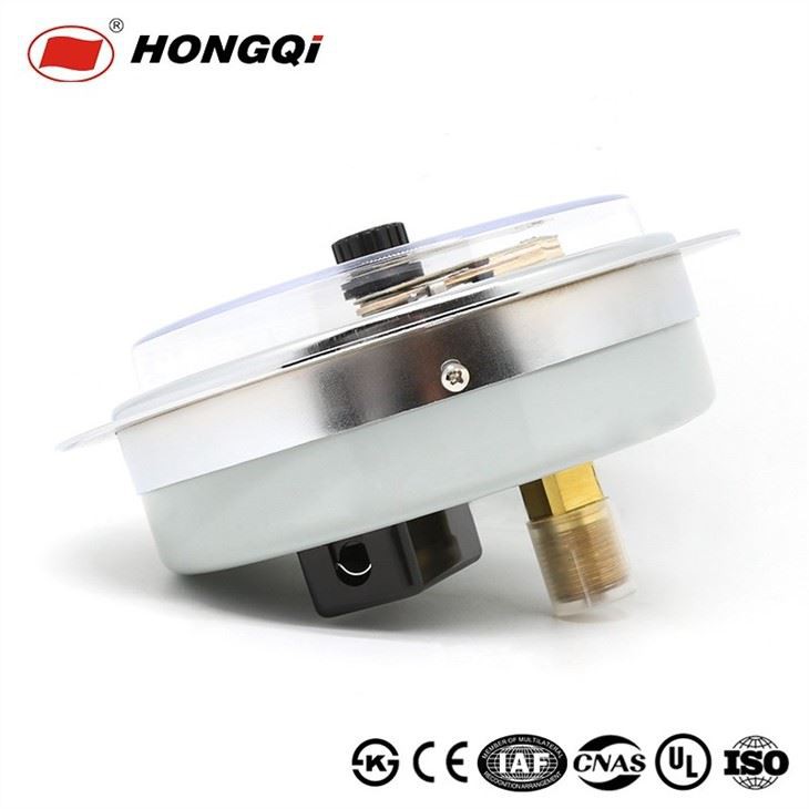 380V Electric Contact C Type Bourdon Tube Pressure Meter