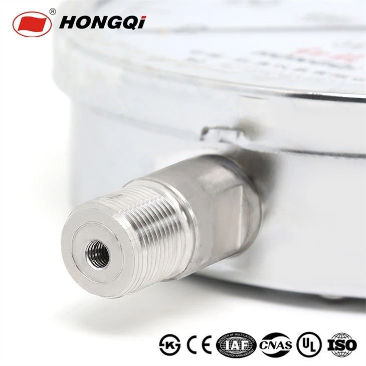 150mm Lower/Back Mount glyecerine oil filled Vibration-resistant Manometer M20*1.5,G1/2'',1/2'' NPT ±1.6% Accuracy