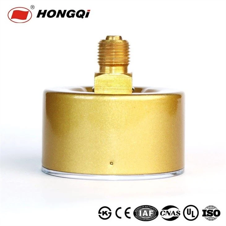 Double Scale Brass Socket Pressure Gauge
