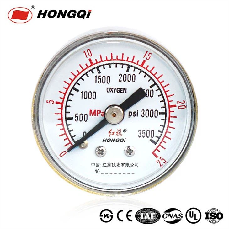 Hongqi Industrial 40 mm 1,5 collu dubultā aizmugurējā stiprinājuma spiediena mērītājs