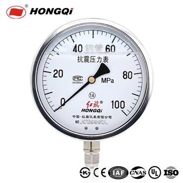 Hongqi Ytn150(6 collas) ūdens/gaiss, hromēts triecienizturīgs manometrs CE/Ks/UL/ISO
