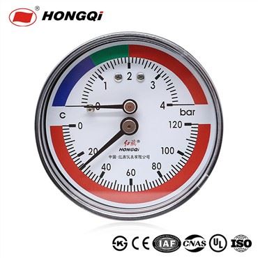 Melns krāsots tērauda temperatūras manometrs 63mm