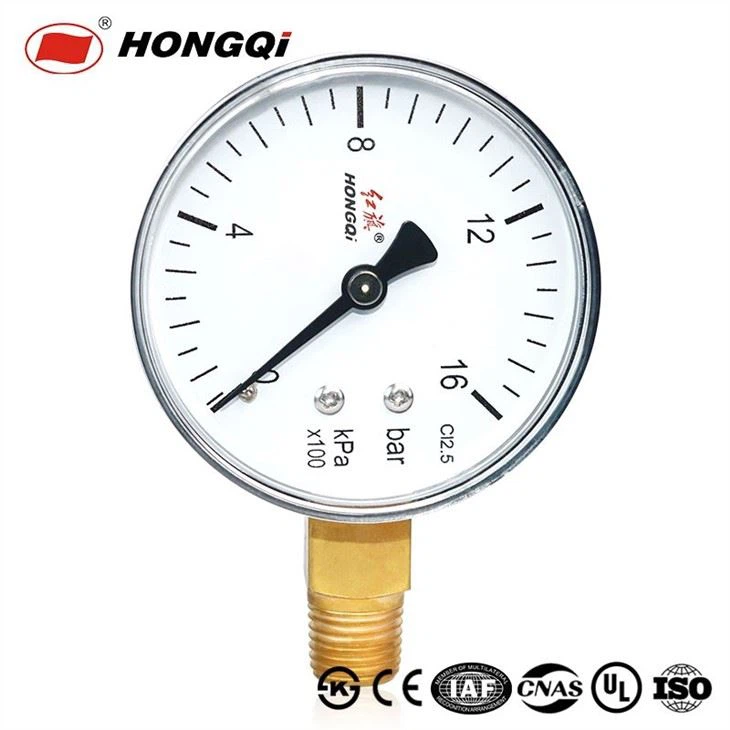 Y-60 Black Vacuum Brass Socket Pressure Gauge